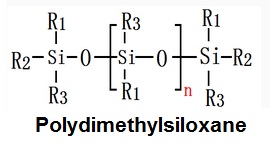 Wzór strukturalny polidimetylosiloksanu